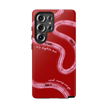 Red and Pink Lights Out F1 Phone Case Design, Trendy F1 Gift, Formula 1 Gift, Cute F1 Phone Case, Unique Formula One Phone Case