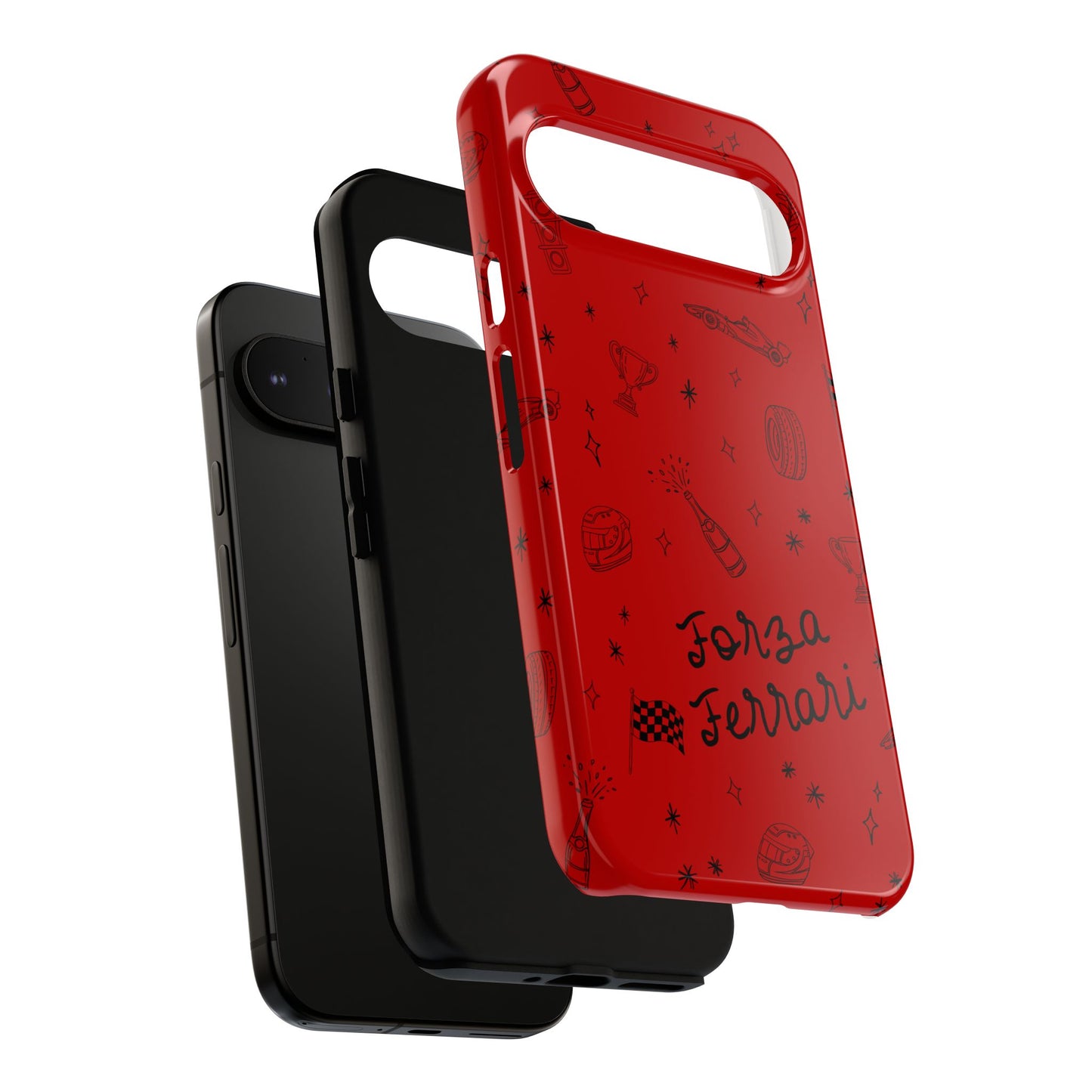 F1 Ferrari Racing Doodle "Forza Ferrari" F1 Phone Case Design