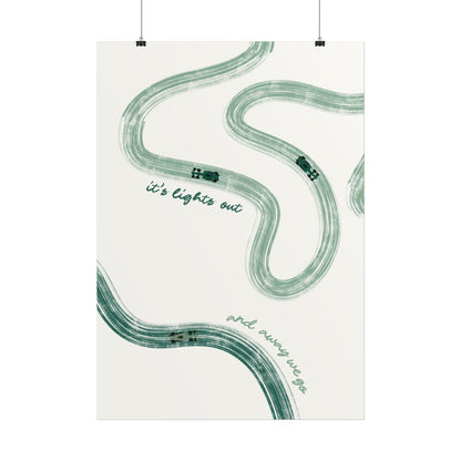 Green F1 Giclée Print Poster | Minimalist F1 Art - EU SIZING (Physical Print)
