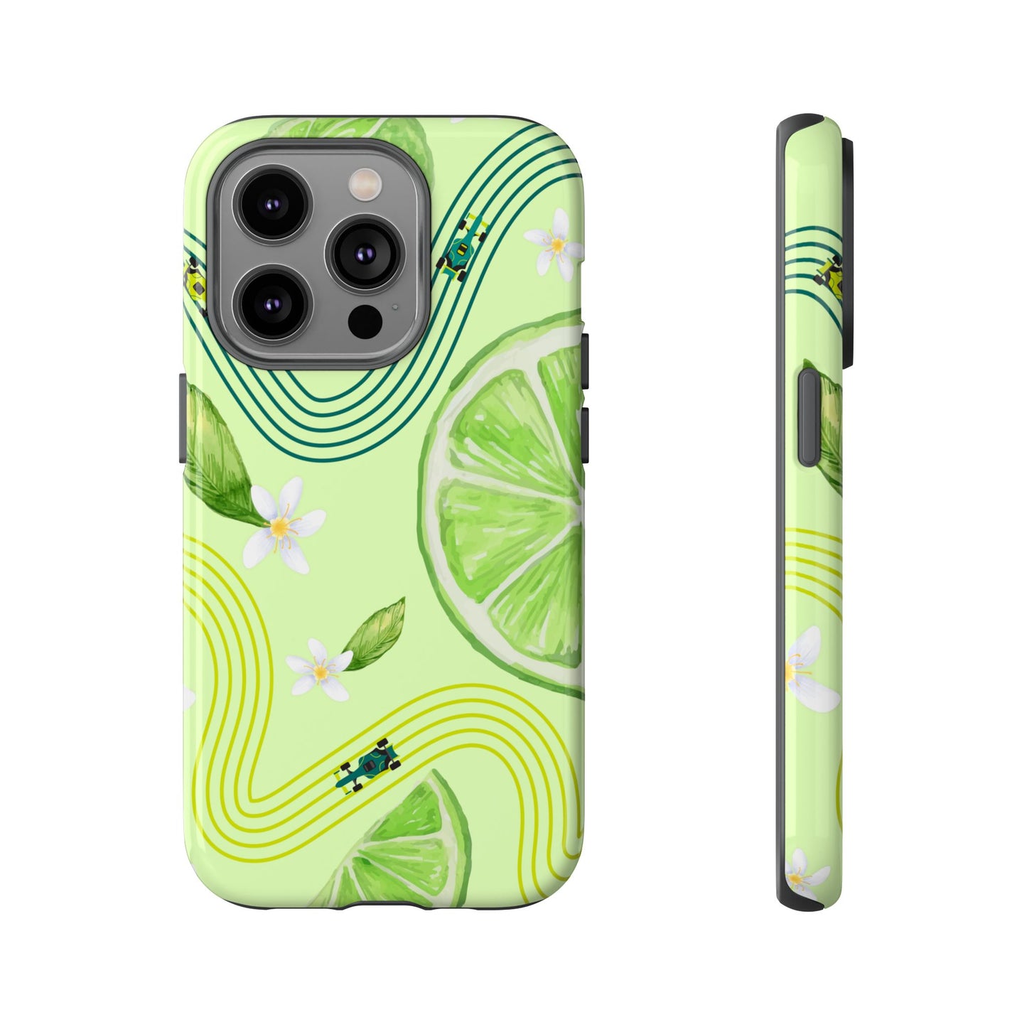 Green F1 Aston Martin and Lime Phone Case, Trendy F1 Gift, Formula 1 Gift, Cute Fruit F1 Phone Case, Unique Phone Case