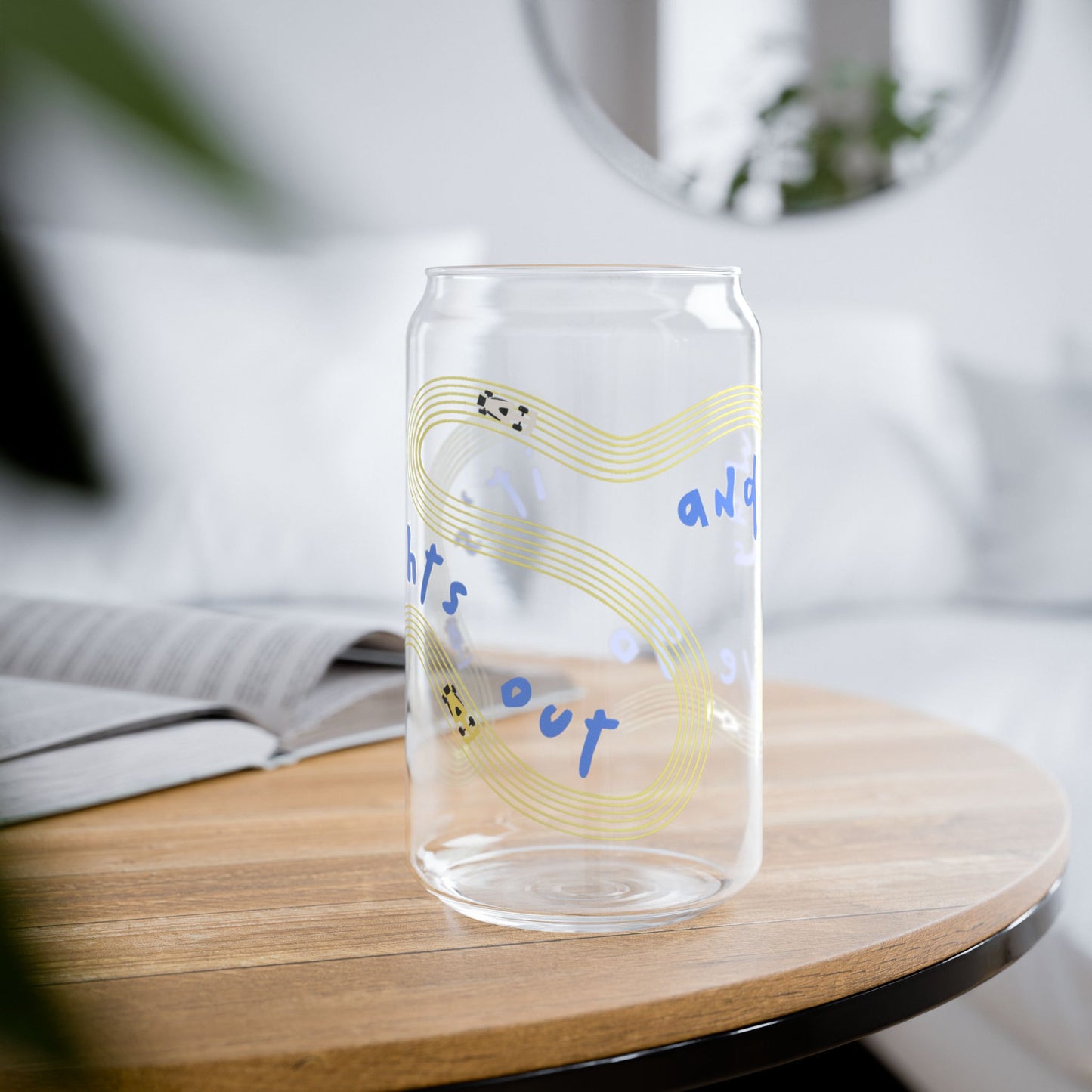 Racing Bulls F1 Blue and Yellow It's Lights Out sipper glass | 16oz