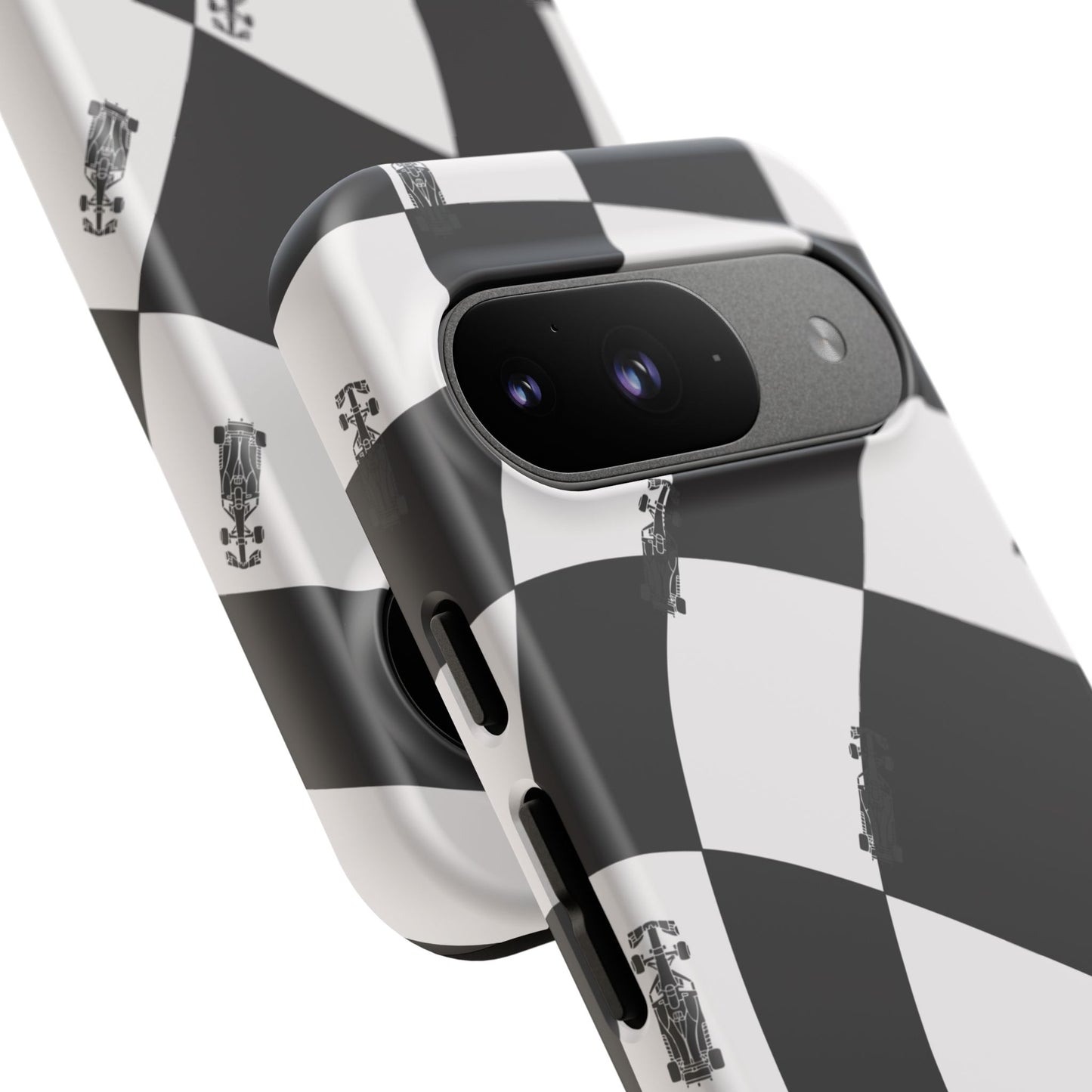 F1 Phone Case Black and White Checkered Design, Trendy F1 Gift, Formula 1 Gift, Cute F1 Phone Case, Unique Formula One Phone Case