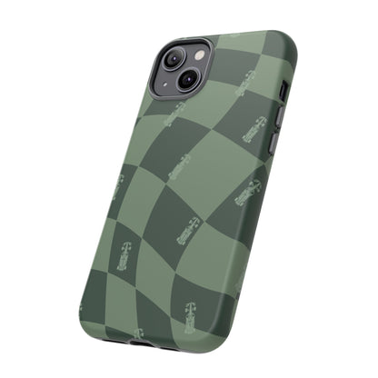F1 Phone Case Green Checkerboard Design, Trendy F1 Gift, Formula 1 Gift, Cute F1 Phone Case, Unique Formula One Phone Case