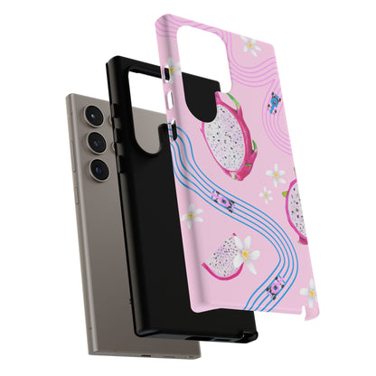 Pink F1 Alpine and Dragonfruit Phone Case, Trendy F1 Gift, Formula 1 Gift, Cute Fruit F1 Phone Case, Unique Phone Case