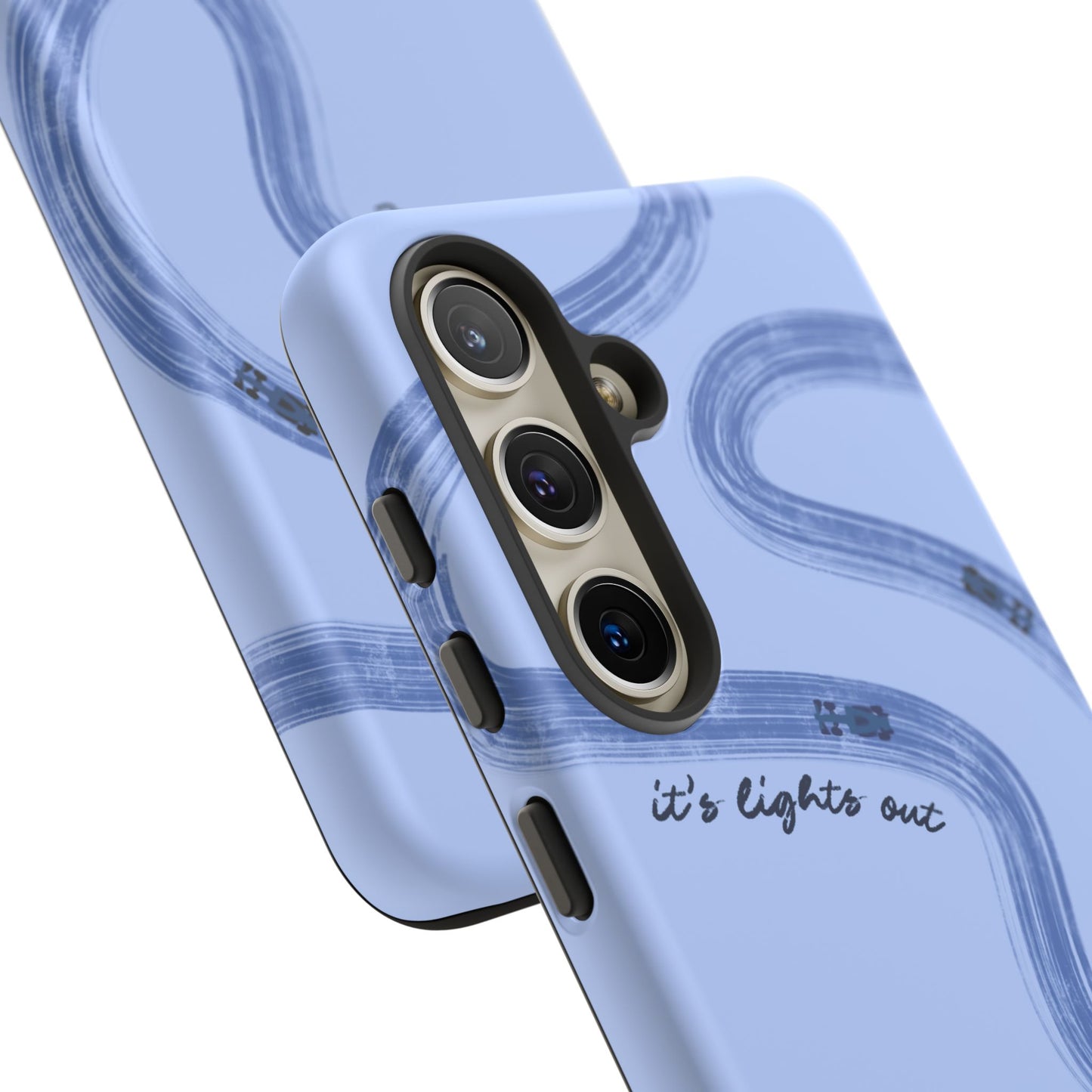 F1 Phone Case Monochrome Blue Painted "its lights out and away we go", Trendy F1 Gift, Formula 1 Gift, Cute F1 Phone Case, Phone Case