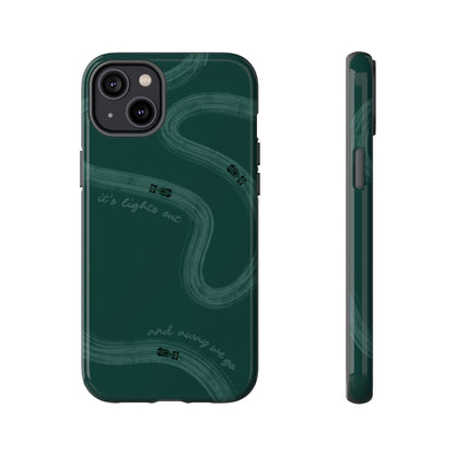 F1 Phone Case Monochrome Green Painted "its lights out and away we go", Trendy F1 Gift, Formula 1 Gift, Cute F1 Phone Case, Phone Case