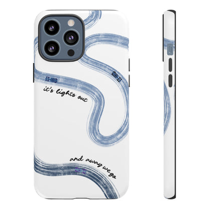 F1 Phone Case Blue Painted "its lights out and away we go", Trendy F1 Gift, Formula 1 Gift, Cute F1 Phone Case, Gift for F1 Fans