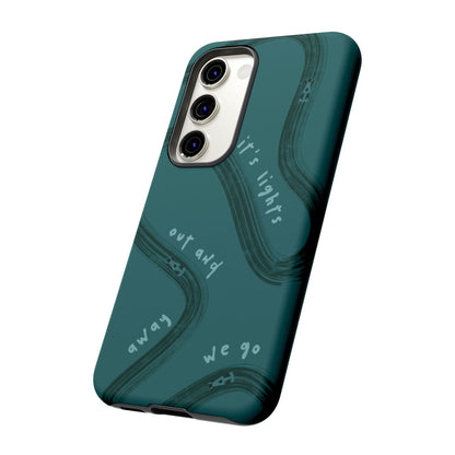 Teal Lights Out F1 Phone Case Design, Trendy F1 Gift, Formula 1 Gift, Cute F1 Phone Case, Unique Formula One Phone Case