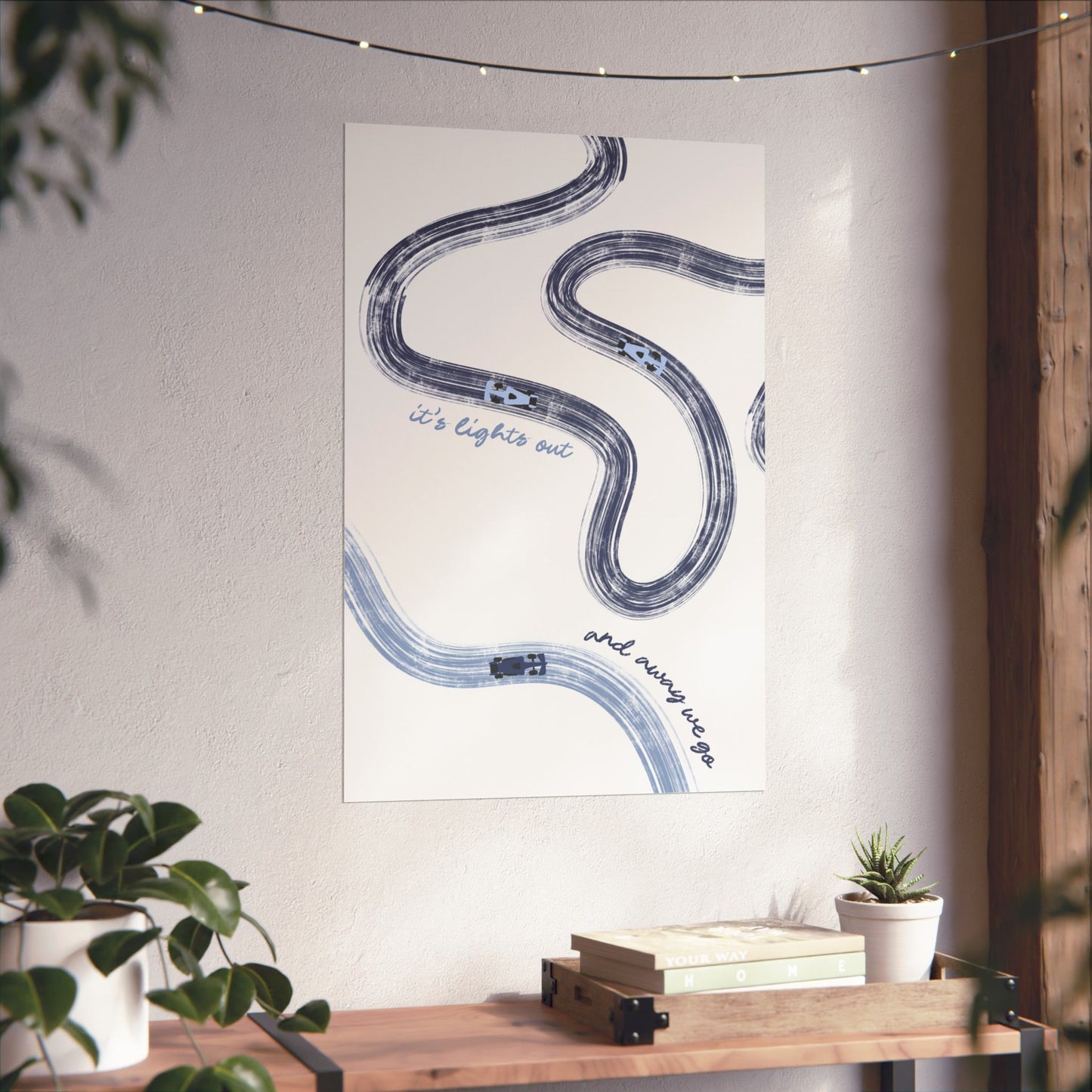 Blue F1 Matte Vertical Poster | F1 Giclée Art Print (US SIZING)