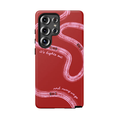 Red and Pink Lights Out F1 Phone Case Design, Trendy F1 Gift, Formula 1 Gift, Cute F1 Phone Case, Unique Formula One Phone Case