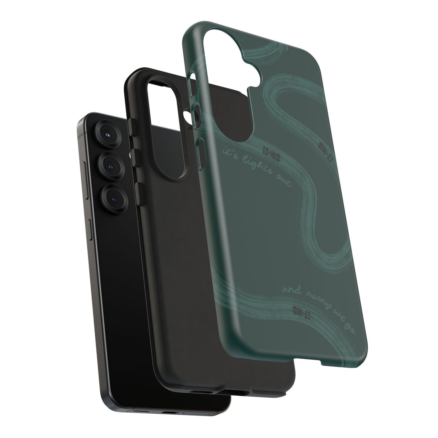 F1 Phone Case Monochrome Green Painted "its lights out and away we go", Trendy F1 Gift, Formula 1 Gift, Cute F1 Phone Case, Phone Case