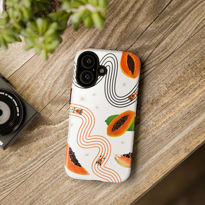 F1 McLaren and Papaya Phone Case , Trendy F1 Gift, Formula 1 Gift, Cute Fruit F1 Phone Case, Unique Phone Case