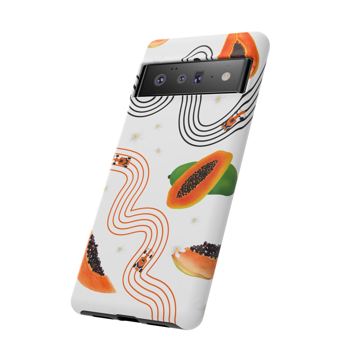 F1 McLaren and Papaya Phone Case , Trendy F1 Gift, Formula 1 Gift, Cute Fruit F1 Phone Case, Unique Phone Case