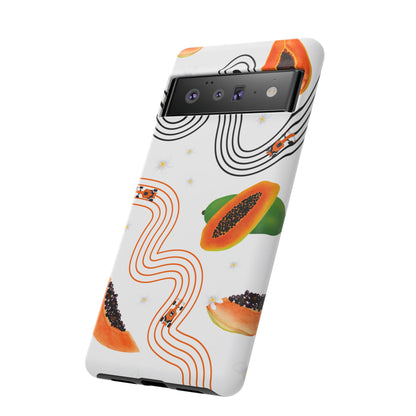F1 McLaren and Papaya Phone Case , Trendy F1 Gift, Formula 1 Gift, Cute Fruit F1 Phone Case, Unique Phone Case