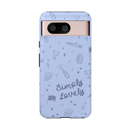 Blue Doodle "Simply Lovely" F1 Phone Case Design