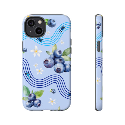Blue F1 Williams and Blueberries Phone Case, Trendy F1 Gift, Formula 1 Gift, Cute Fruit F1 Phone Case, Unique Phone Case