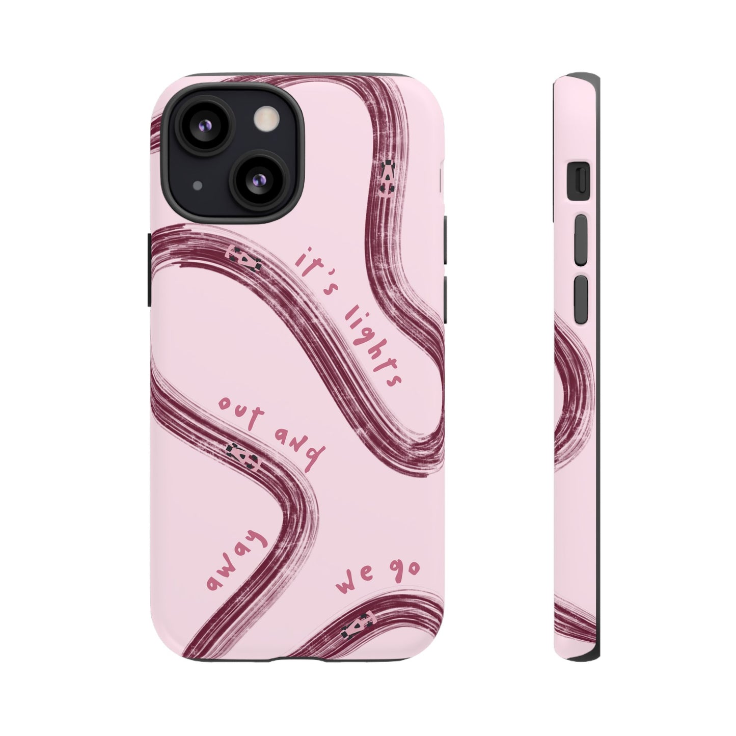 Pink Lights Out F1 Phone Case Design, Trendy F1 Gift, Formula 1 Gift, Cute F1 Phone Case, Unique Formula One Phone Case