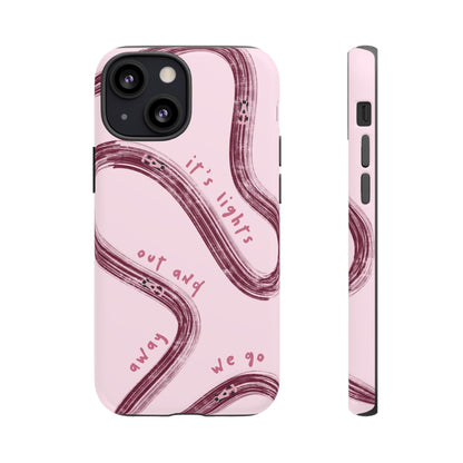 Pink Lights Out F1 Phone Case Design, Trendy F1 Gift, Formula 1 Gift, Cute F1 Phone Case, Unique Formula One Phone Case