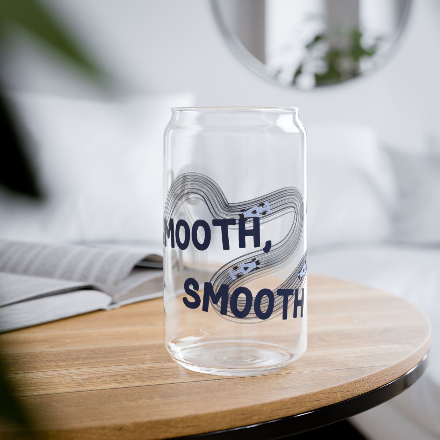 F1 Blue "Slow is Smooth, Smooth is Fast" Sipper Glass | 16oz