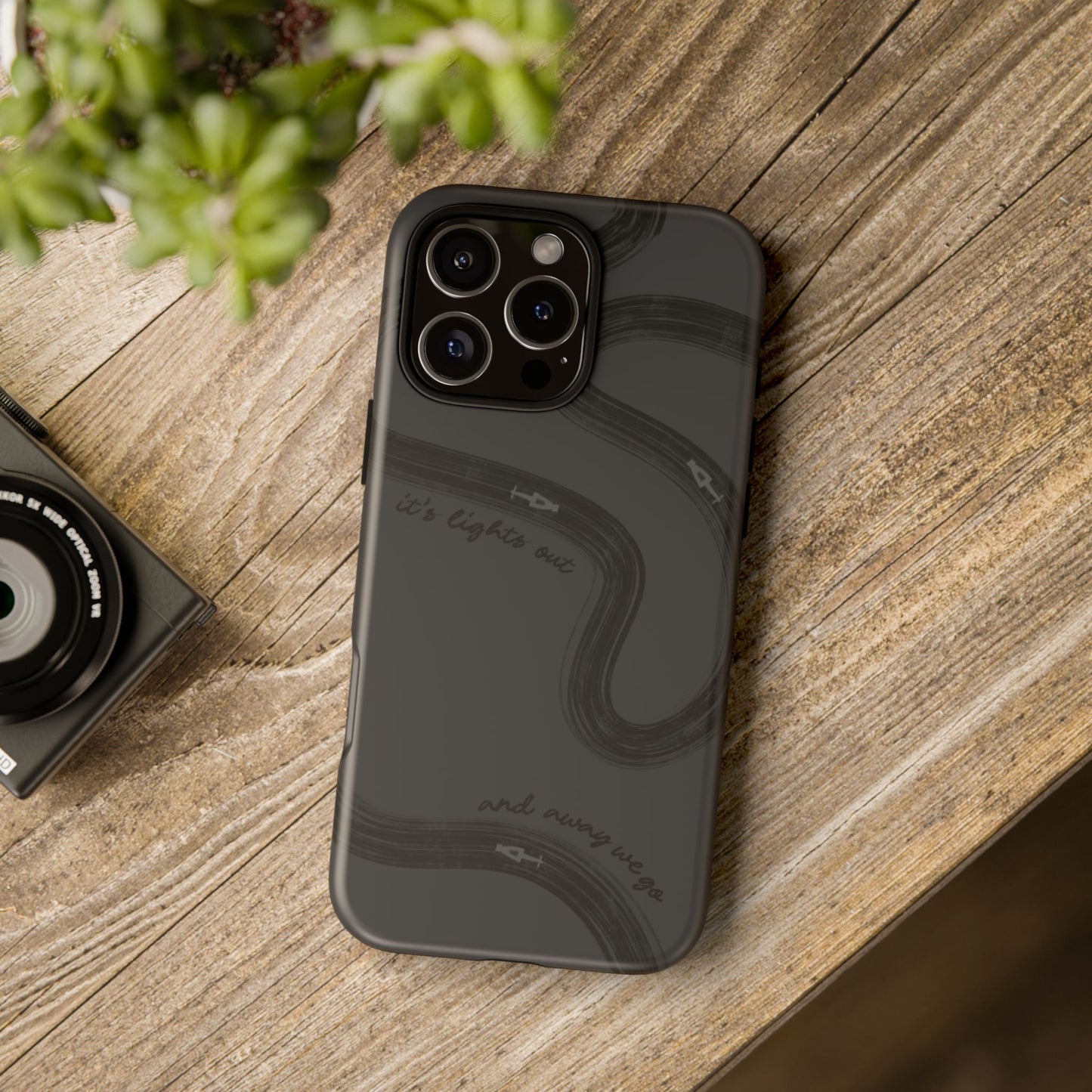 F1 Phone Case Monochrome Black Painted "its lights out and away we go", Trendy F1 Gift, Formula 1 Gift, Cute F1 Phone Case, Phone Case