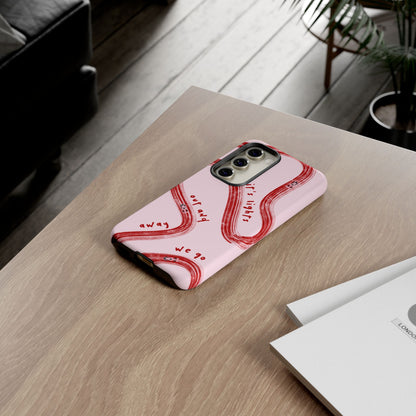 Pink and Red Lights Out F1 Phone Case Design, Trendy F1 Gift, Formula 1 Gift, Cute F1 Phone Case, Unique Formula One Phone Case