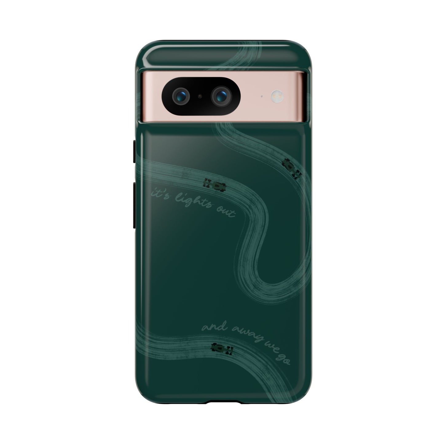 F1 Phone Case Monochrome Green Painted "its lights out and away we go", Trendy F1 Gift, Formula 1 Gift, Cute F1 Phone Case, Phone Case
