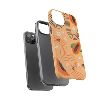 Orange F1 McLaren and Papaya Phone Case, Trendy F1 Gift, Formula 1 Gift, Cute Fruit F1 Phone Case, Unique Phone Case