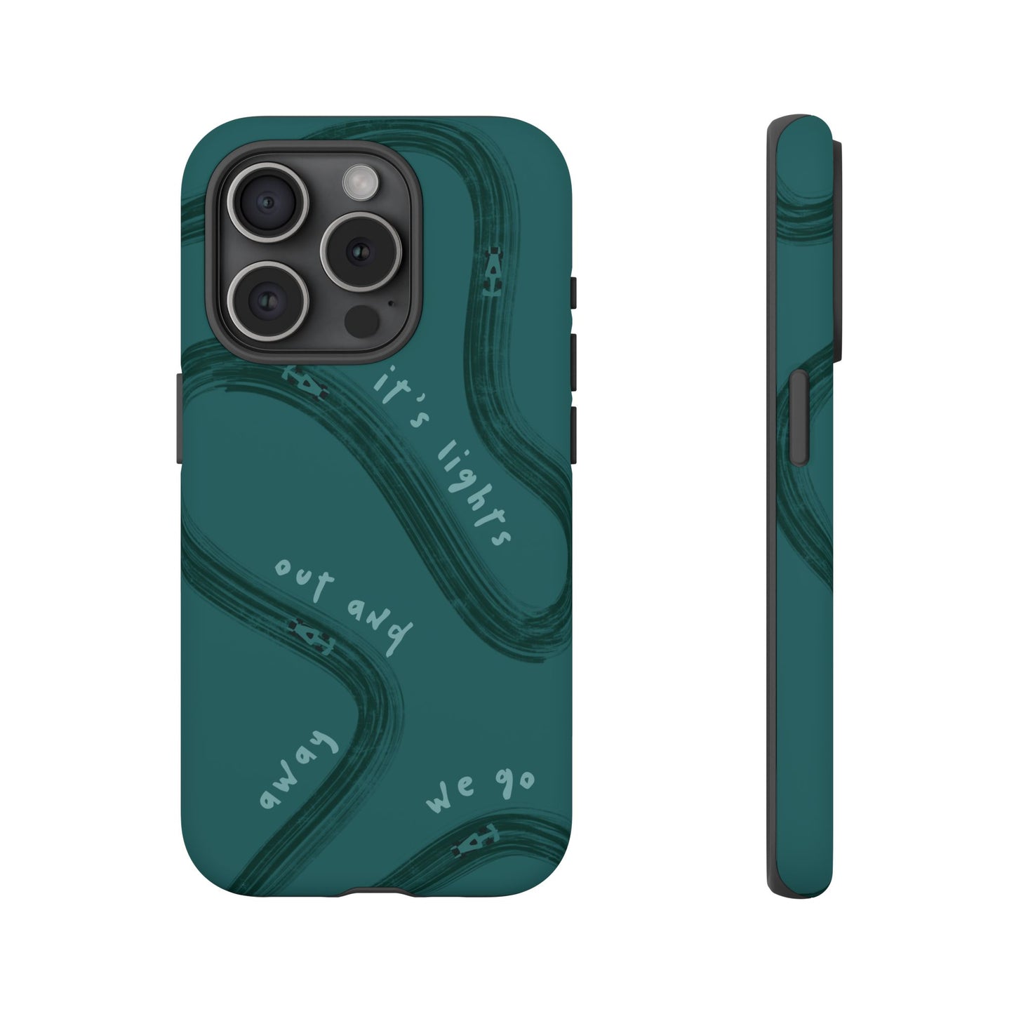 Teal Lights Out F1 Phone Case Design, Trendy F1 Gift, Formula 1 Gift, Cute F1 Phone Case, Unique Formula One Phone Case
