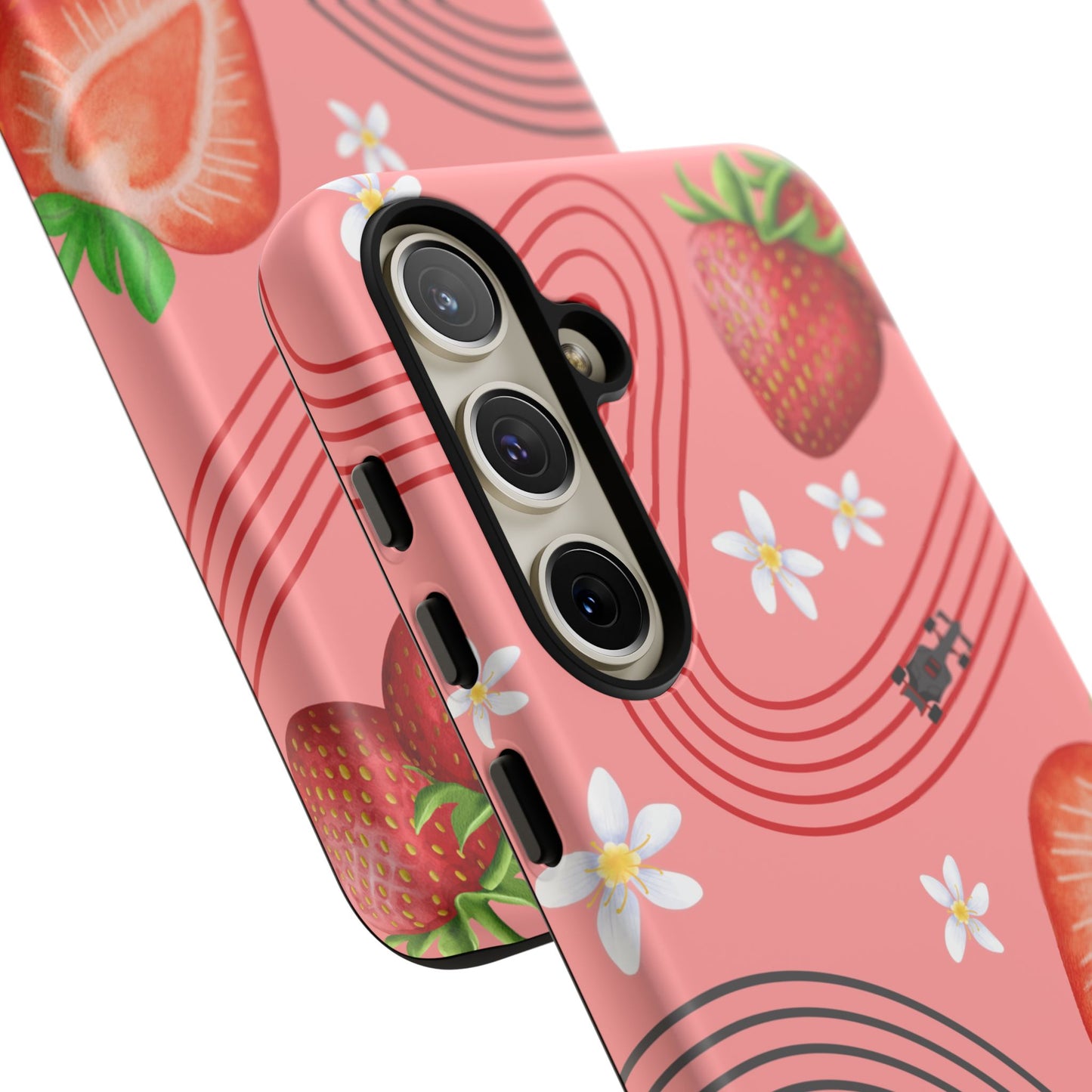 Red F1 Audi and Strawberries Phone Case, Trendy F1 Gift, Formula 1 Gift, Cute Fruit F1 Phone Case, Unique Phone Case