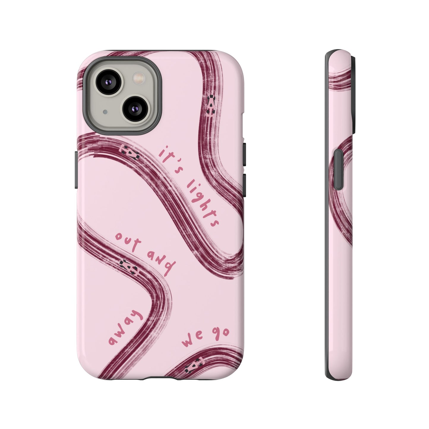 Pink Lights Out F1 Phone Case Design, Trendy F1 Gift, Formula 1 Gift, Cute F1 Phone Case, Unique Formula One Phone Case