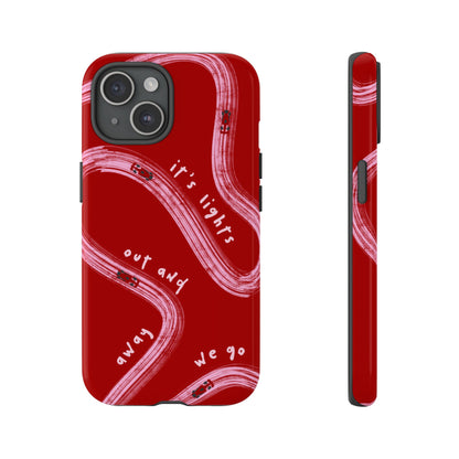 Red and Pink Lights Out F1 Phone Case Design, Trendy F1 Gift, Formula 1 Gift, Cute F1 Phone Case, Unique Formula One Phone Case