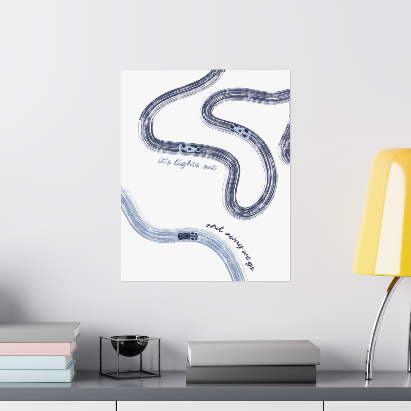 Blue F1 Matte Vertical Poster | F1 Giclée Art Print (US SIZING)