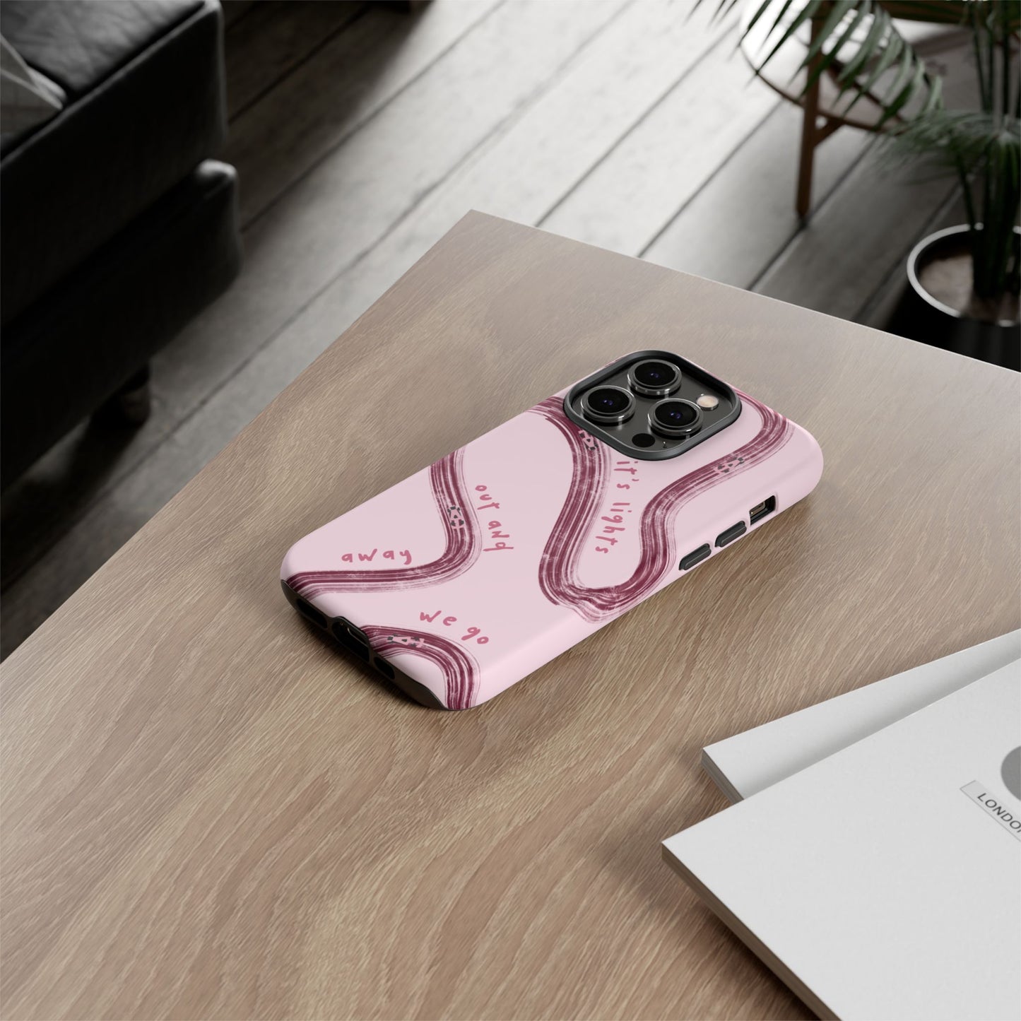 Pink Lights Out F1 Phone Case Design, Trendy F1 Gift, Formula 1 Gift, Cute F1 Phone Case, Unique Formula One Phone Case