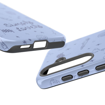 Blue Doodle "Simply Lovely" F1 Phone Case Design