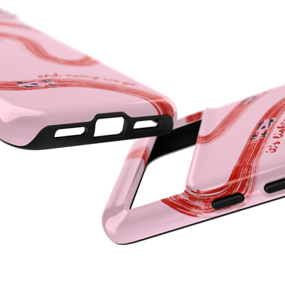 F1 Phone Case Pink and Red Painted "its lights out and away we go", Trendy F1 Gift, Formula 1 Gift, Cute F1 Phone Case, Unique Phone Case