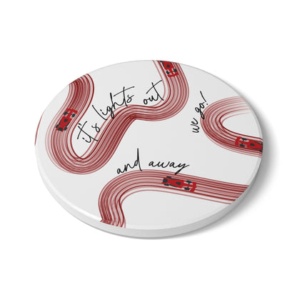 Ferrari Red F1 Ceramic Coaster