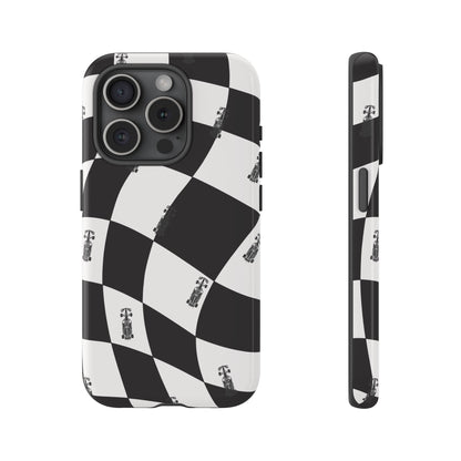 F1 Phone Case Black and White Checkered Design, Trendy F1 Gift, Formula 1 Gift, Cute F1 Phone Case, Unique Formula One Phone Case