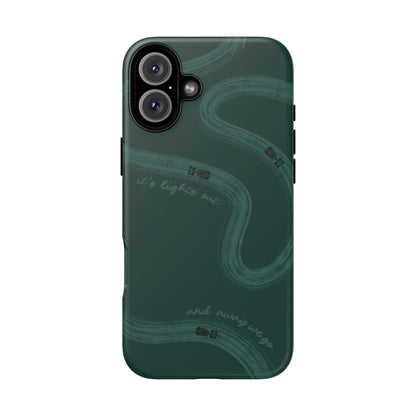 F1 Phone Case Monochrome Green Painted "its lights out and away we go", Trendy F1 Gift, Formula 1 Gift, Cute F1 Phone Case, Phone Case