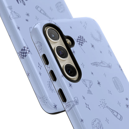 Blue Doodle "Simply Lovely" F1 Phone Case Design