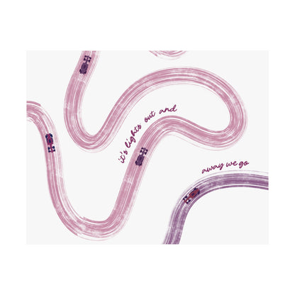 Mauve and Purple F1 Matte Horizontal Poster | US SIZING