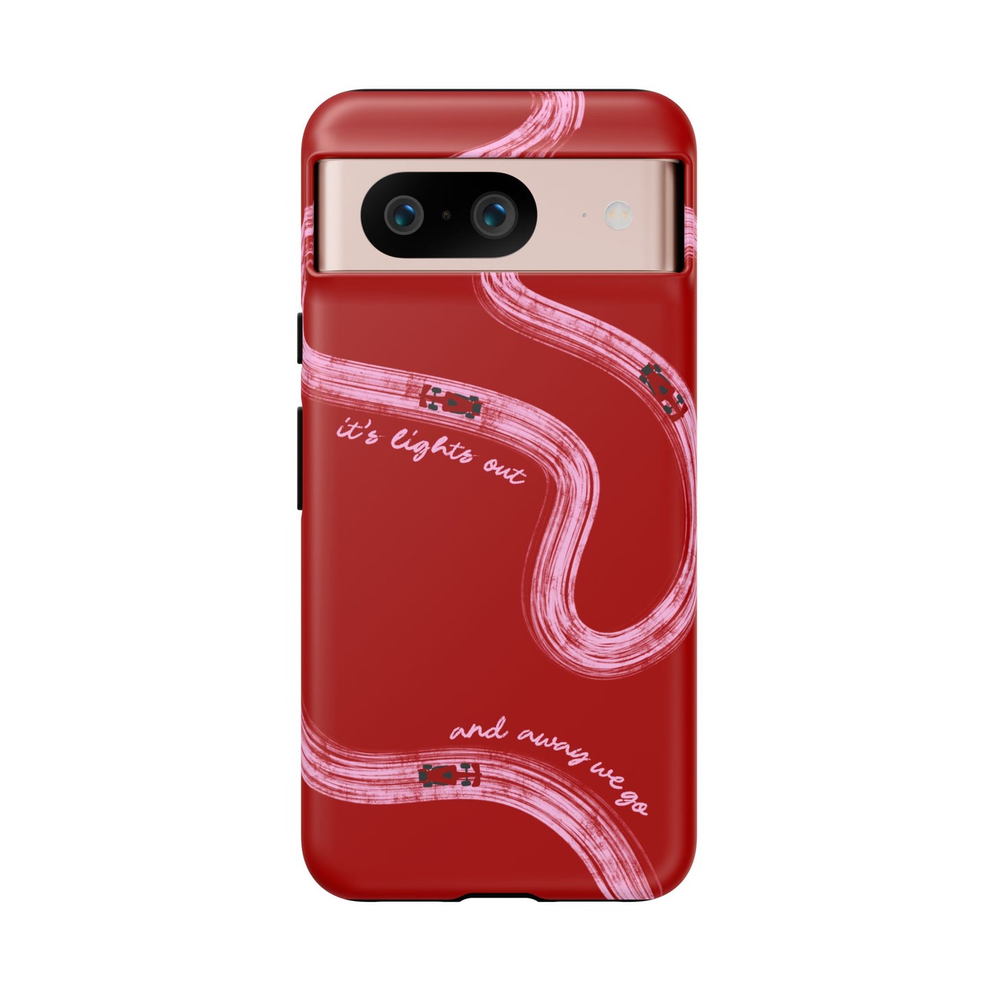 Red and Pink Lights Out F1 Phone Case Design, Trendy F1 Gift, Formula 1 Gift, Cute F1 Phone Case, Unique Formula One Phone Case