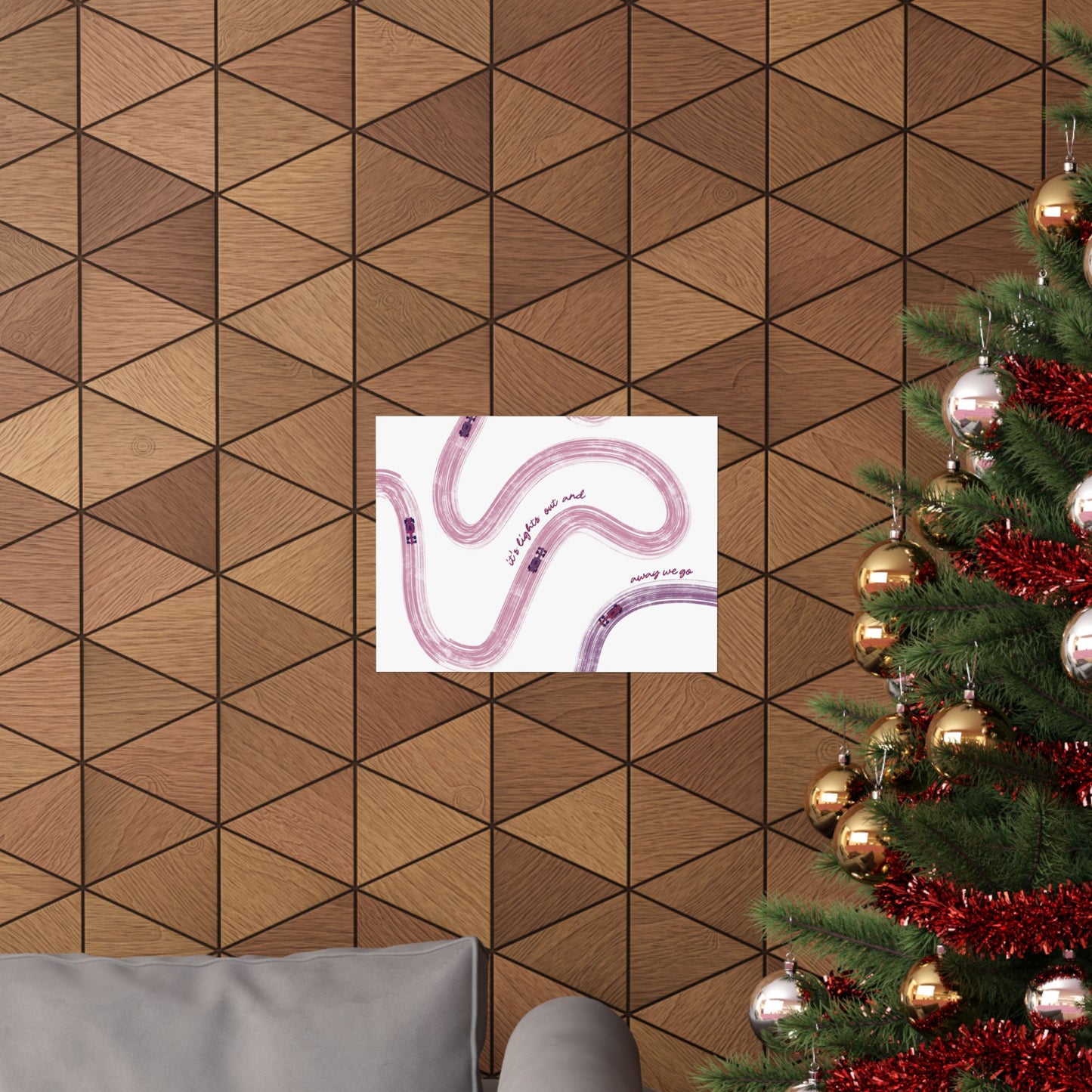 Mauve and Purple F1 Matte Horizontal Poster | US SIZING