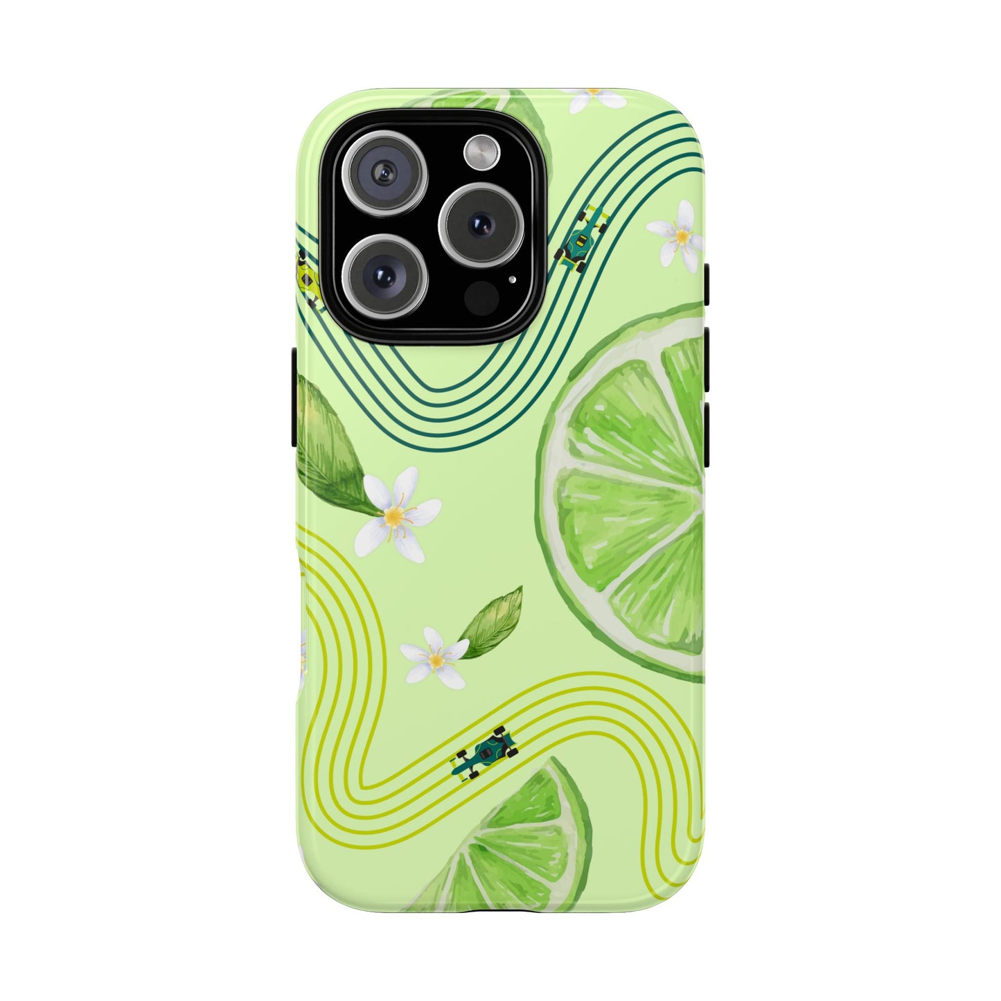 Green F1 Aston Martin and Lime Phone Case, Trendy F1 Gift, Formula 1 Gift, Cute Fruit F1 Phone Case, Unique Phone Case