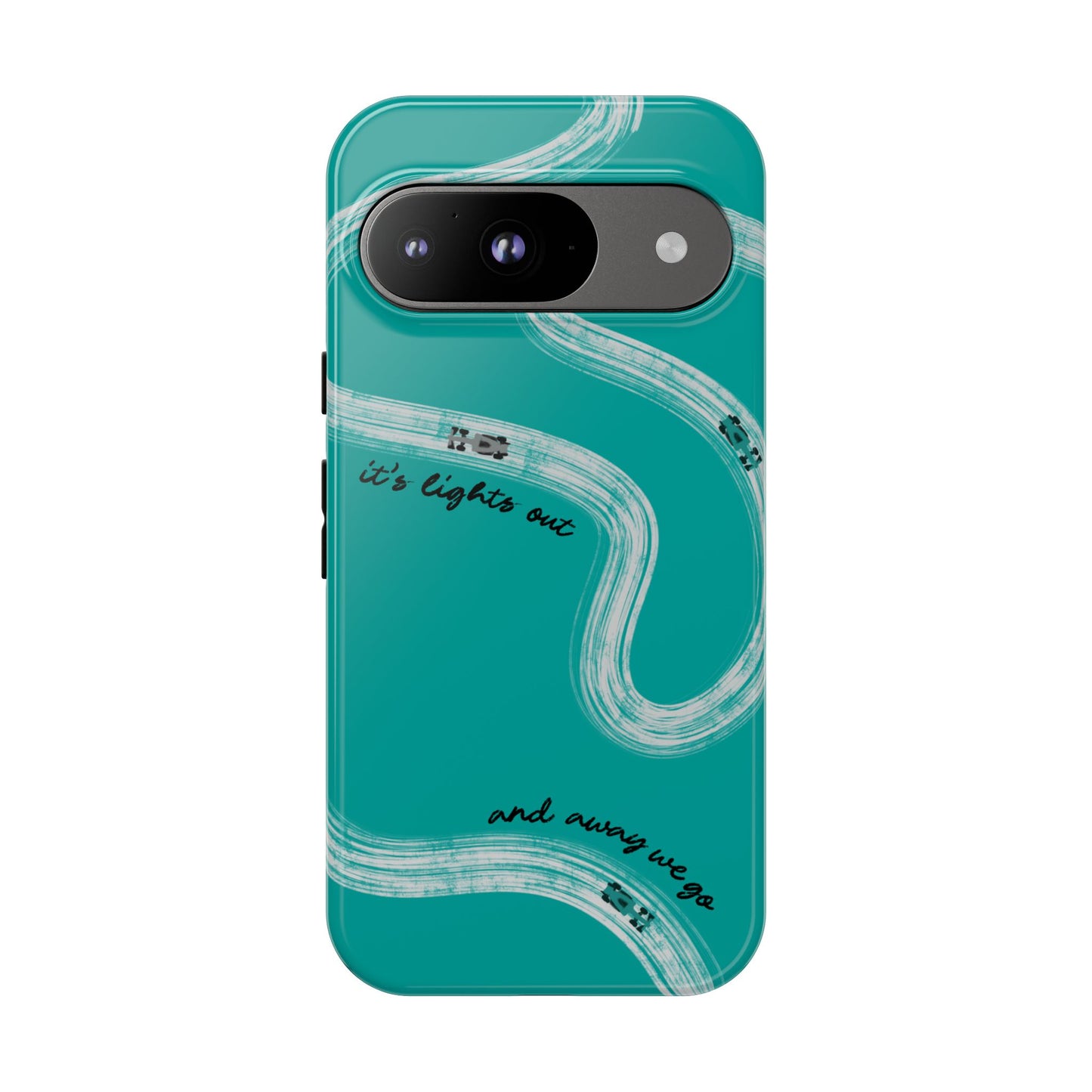 Mercedes F1 Phone Case Painted "its lights out and away we go", Trendy F1 Gift, Formula 1 Gift, Cute F1 Phone Case