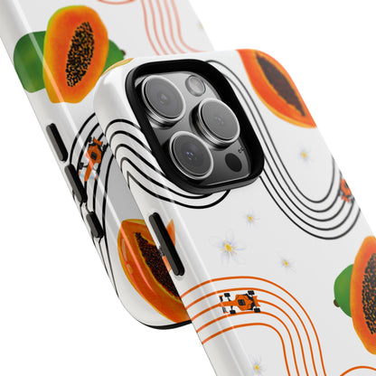 F1 McLaren and Papaya Phone Case , Trendy F1 Gift, Formula 1 Gift, Cute Fruit F1 Phone Case, Unique Phone Case