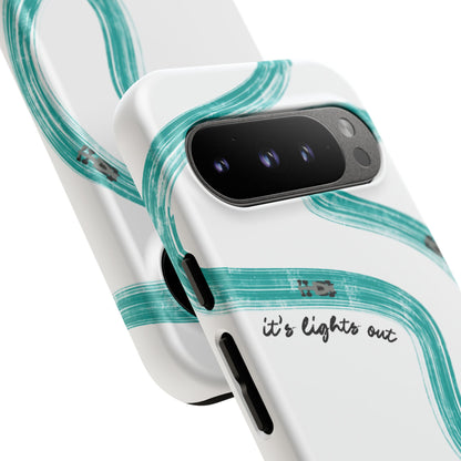 Mercedes F1 Phone Case Painted "its lights out and away we go", Trendy F1 Gift, Formula 1 Gift, Cute F1 Phone Case