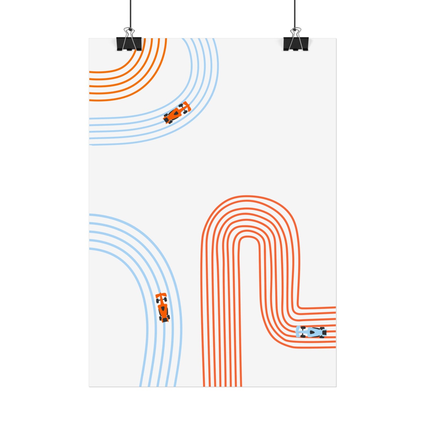 McLaren F1 Abstract Art Poster | Minimalist F1 Art - EU Sizing (Physical Print)