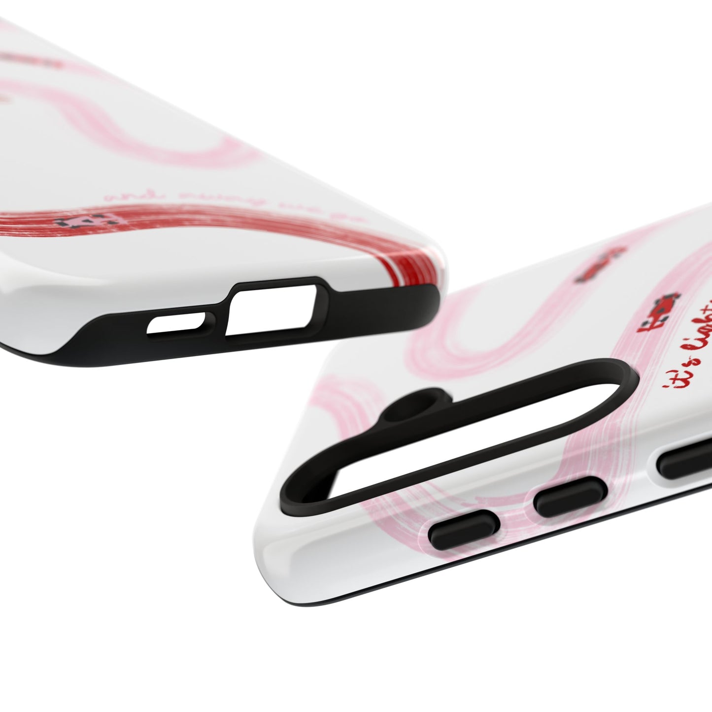 F1 Phone Case Pink and Red Painted "its lights out and away we go", Trendy F1 Gift, Formula 1 Gift, Cute F1 Phone Case, Unique Phone Case