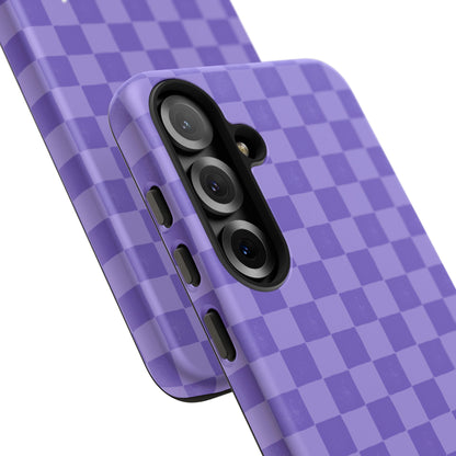 Simply Lovely Purple Checkered F1 Phone Case Design, Trendy F1 Gift, Formula 1 Gift, Cute F1 Phone Case
