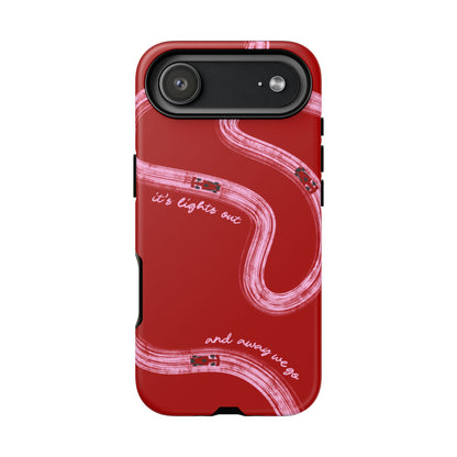 Red and Pink Lights Out F1 Phone Case Design, Trendy F1 Gift, Formula 1 Gift, Cute F1 Phone Case, Unique Formula One Phone Case